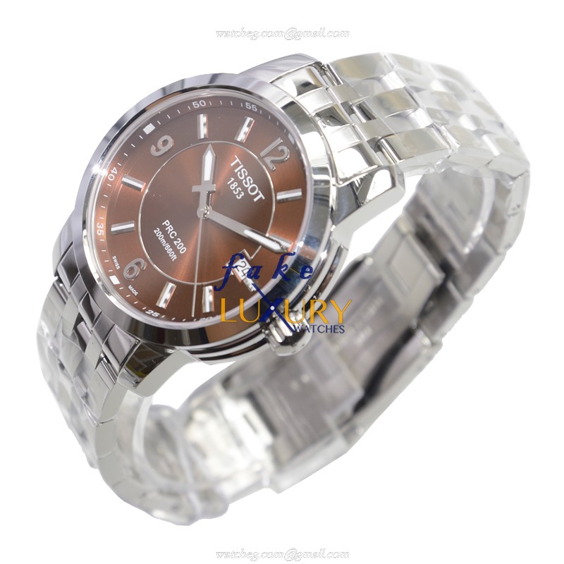 Tissot T014.410.11.297.00 Replica Watch, Brown Dial, Steel Bracelet, Quartz Movement - Image 3