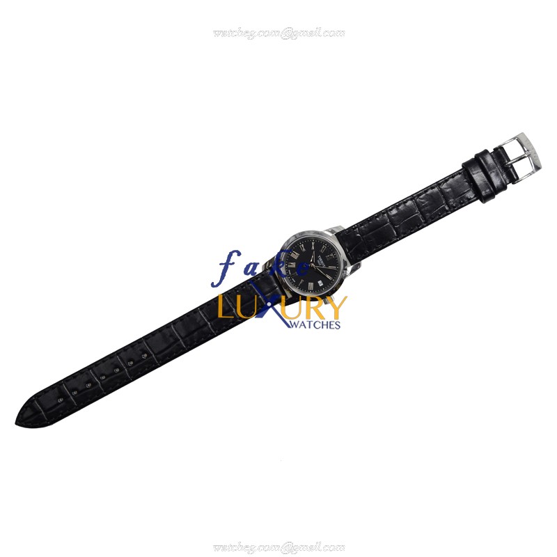 Tissot T-CLASSIC Replica Watch T033.210.16.053.00, Quartz Movement, Black Dial, Leather Strap - Image 2
