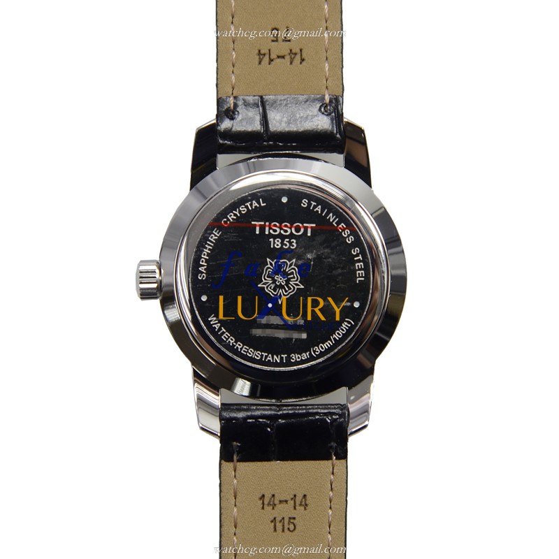 Tissot T-CLASSIC Replica Watch T033.210.16.053.00, Quartz Movement, Black Dial, Leather Strap - Image 3