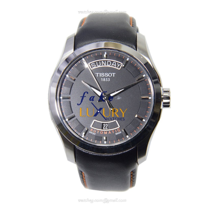 Tissot T035.407.16.051.01 T-Classic Replica Watch Automatic Black Dial Steel Case Leather - Image 2