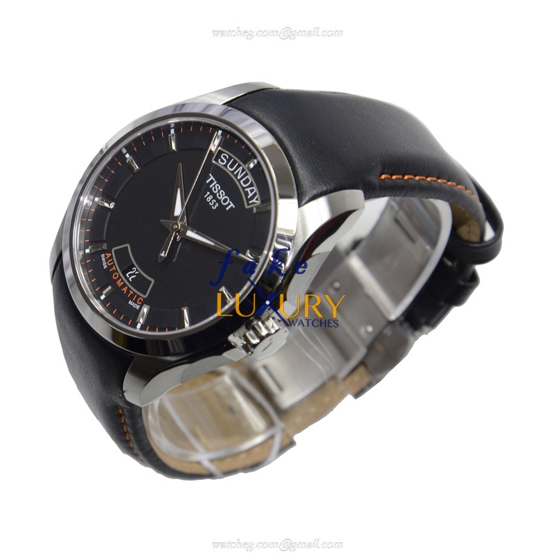 Tissot T035.407.16.051.01 T-Classic Replica Watch Automatic Black Dial Steel Case Leather - Image 3