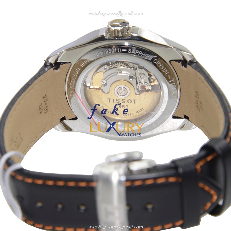 Tissot T035.407.16.051.01 T-Classic Replica Watch Automatic Black Dial Steel Case Leather - Image 4