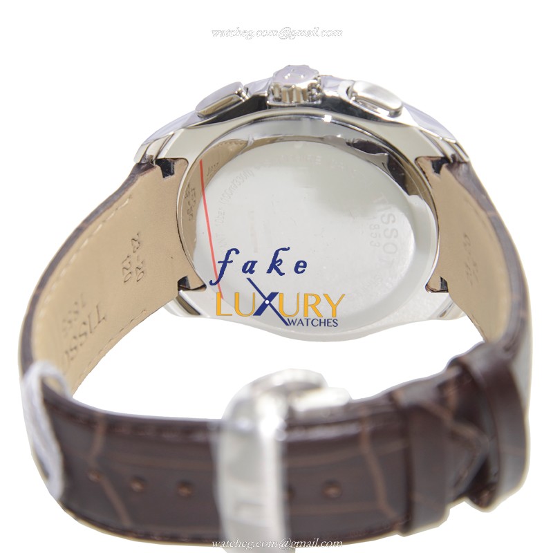 Tissot T-CLASSIC Replica Watch T035.439.16.031.00 Quartz Steel Case Silver Dial Brown Leather Strap - Image 3