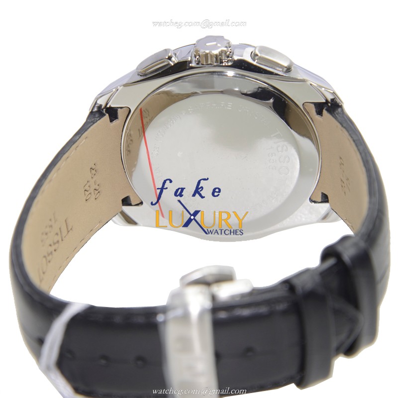 Tissot T-CLASSIC T035.617.16.051.00 Quartz Stainless Steel Black Dial Leather Replica Watch - Image 4