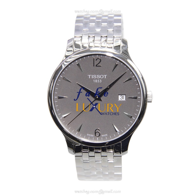 Tissot T063.610.11.067.00 T-Classic Quartz Stainless Steel Gray Dial Replica Watch - Image 2