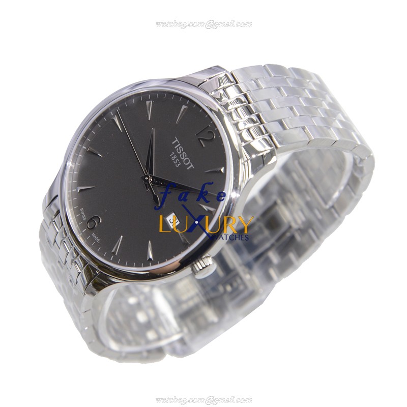 Tissot T063.610.11.067.00 T-Classic Quartz Stainless Steel Gray Dial Replica Watch - Image 3