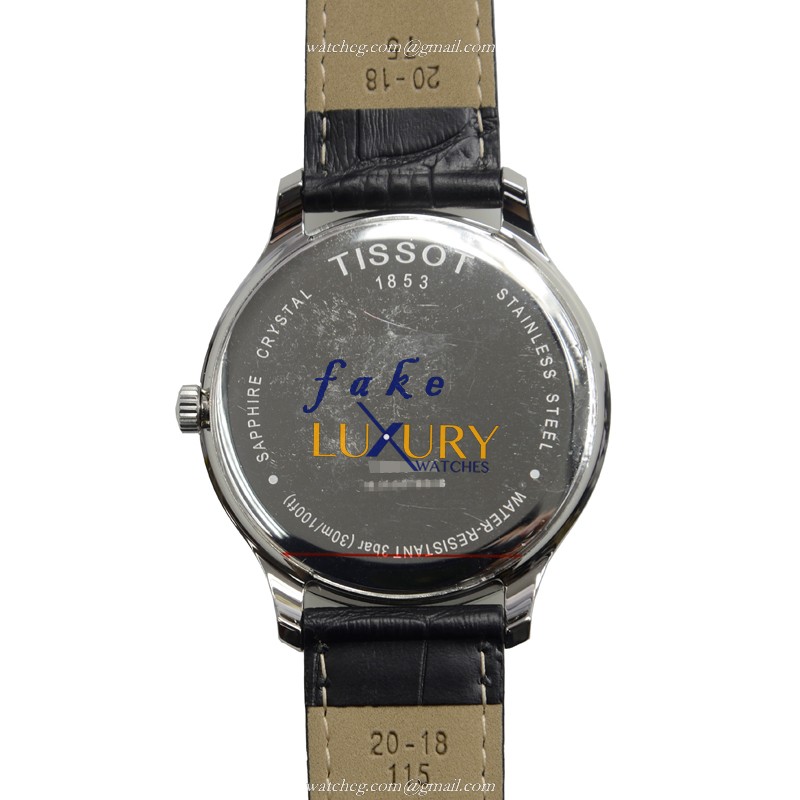 Tissot T-CLASSIC T063.610.16.052.00 Quartz Black Dial Leather Strap Replica Watch - Image 3