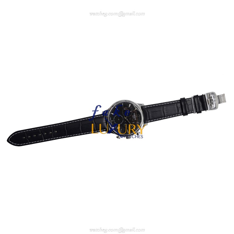 Tissot T063.617.16.057.00 T-Classic Replica Watch, Quartz Movement, Black Dial, Leather Strap - Image 2