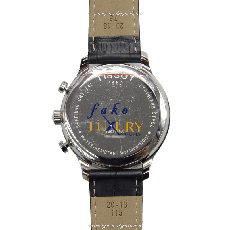 Tissot T063.617.16.057.00 T-Classic Replica Watch, Quartz Movement, Black Dial, Leather Strap - Image 3