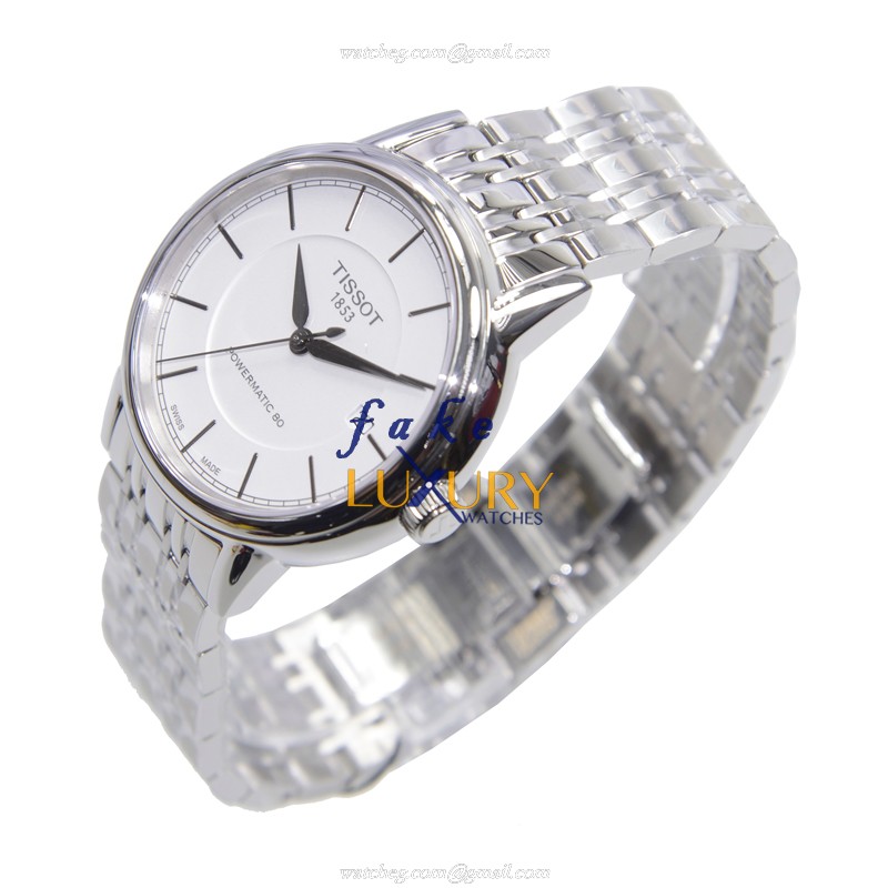 Tissot T085.407.11.011.00 T-Classic Replica Watch, Automatic, White Dial, Silver Steel Bracelet - Image 3