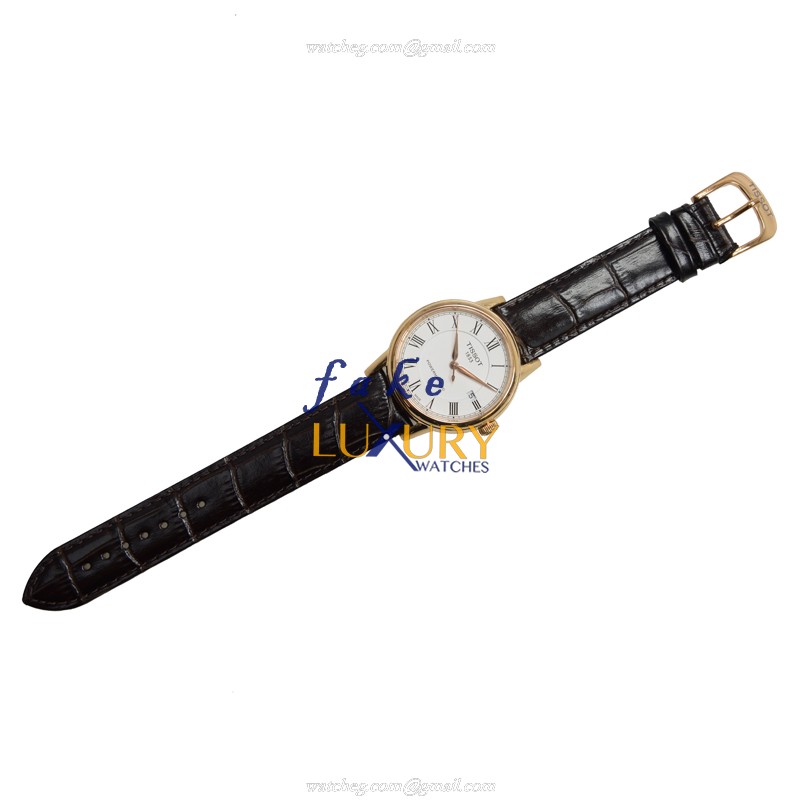 Tissot T085.407.36.013.00 T-Classic Silver Dial Brown Leather | Automatic | Steel | Replica Watch - Image 2