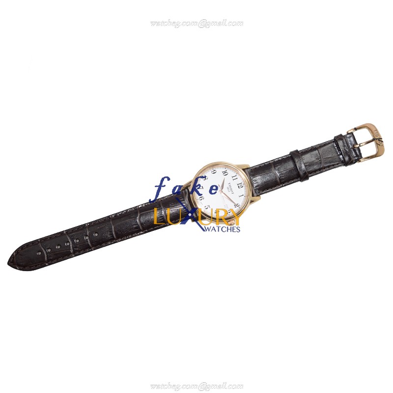 Tissot T-CLASSIC T085.410.36.012.00 - Replica Watch - Quartz - White Dial - Steel Case - Brown - Image 2