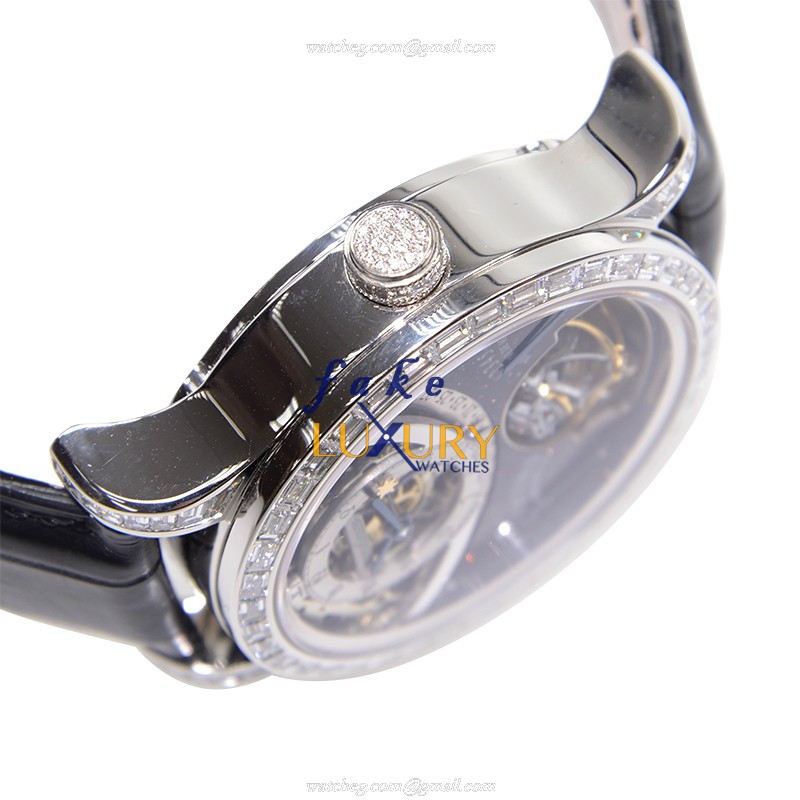 Jaeger-Lecoultre Q6006405 MASTER ULTRA THIN Manual Wind 18kt White Gold Replica Watch - Dark Blue - Image 5