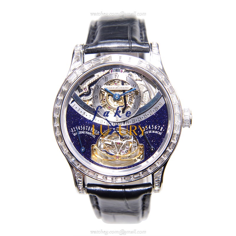 Jaeger-Lecoultre Q6006405 MASTER ULTRA THIN Manual Wind 18kt White Gold Replica Watch - Dark Blue - Image 2