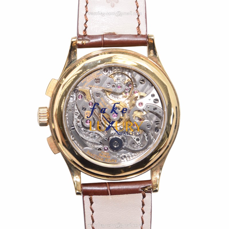 Patek Philippe 5170J-001 Replica Watch, Manual Wind, White Dial, 18kt Yellow Gold Case, Brown - Image 3