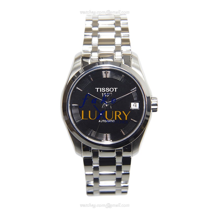 Tissot T035.207.11.051.00 T-Classic Automatic Stainless Steel Black Dial Replica Watch - Image 2