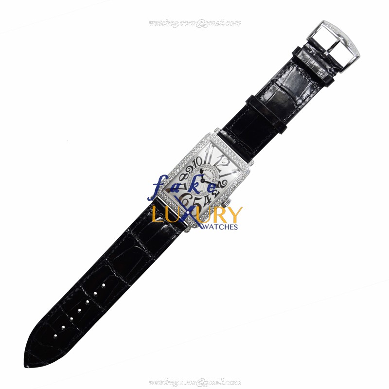 Franck Muller 1000 QZ D CD 1R OG Replica Watch, Automatic Movement, Silver Dial, 18kt White Gold & - Image 2