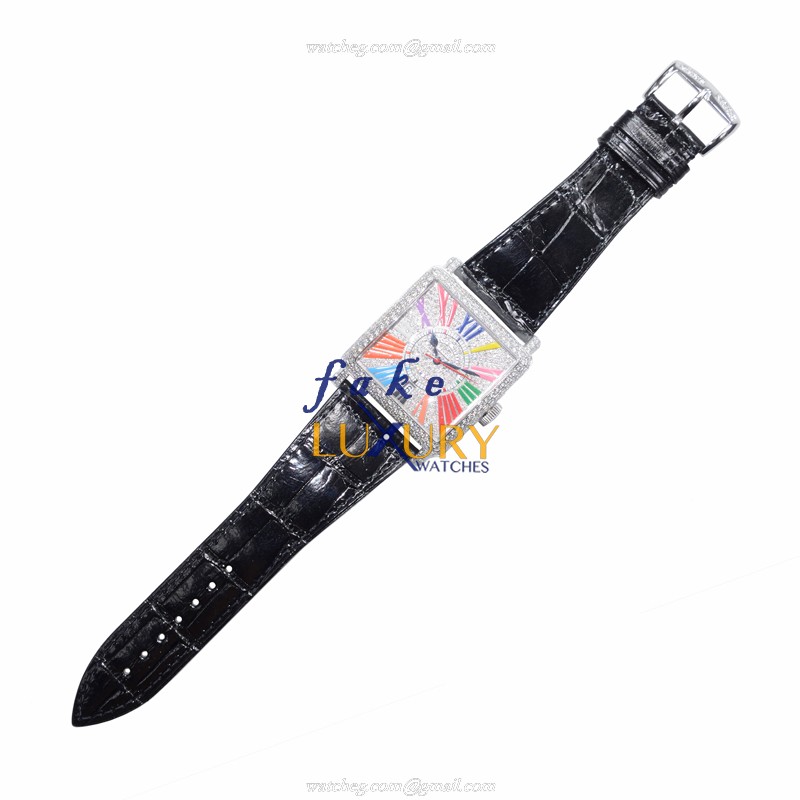 Franck Muller 6000 H SC DT D CD COL DRM OG Replica Watch, Automatic, Silver Dial, 18kt White Gold & - Image 2