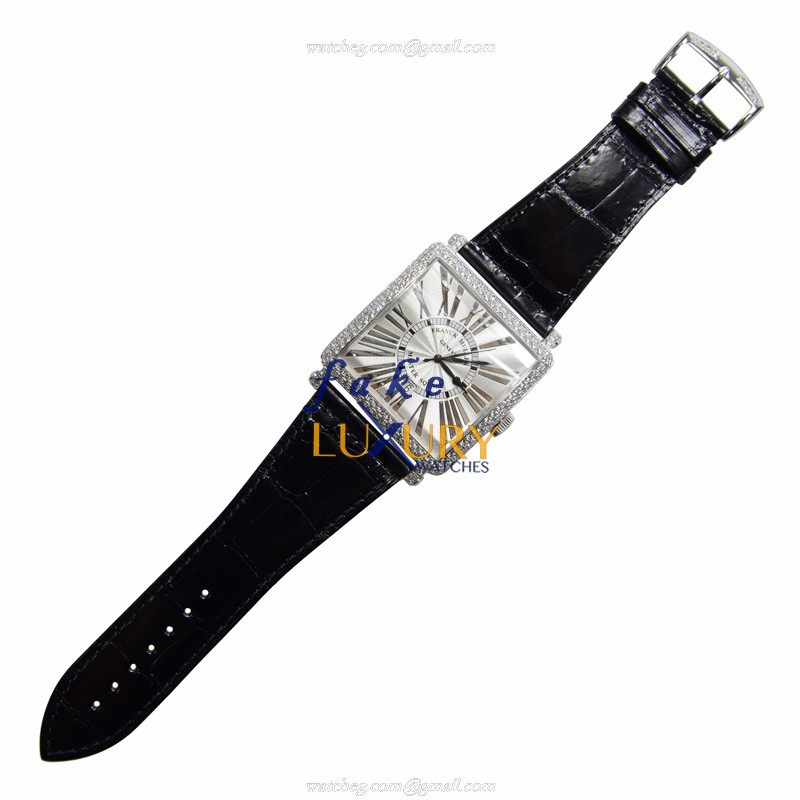Franck Muller 6000 K SC DT D AC Replica Watch, Automatic Movement, Silver Dial, Steel & Diamond Case - Image 2