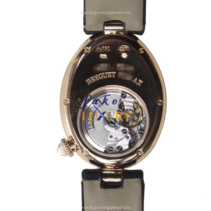 Breguet 8928BR/51/844/DD0D Replica Watch Reine De Naples Automatic Rose Gold Diamonds White Dial - Image 3