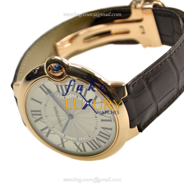 Cartier W6920054 BALLON BLEU Manual Wind 18kt Rose Gold Replica Watch - Ceramic Bezel - Swiss - Image 5