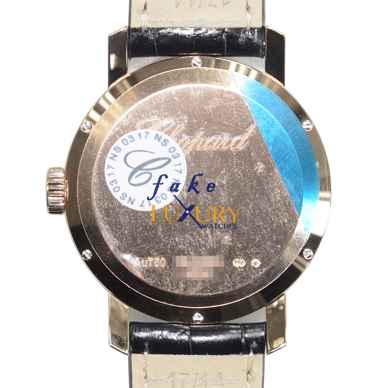 Chopard Replica Watch 124200-5001 AUTO 18kt Rose Gold Dial Alligator Strap - Image 3