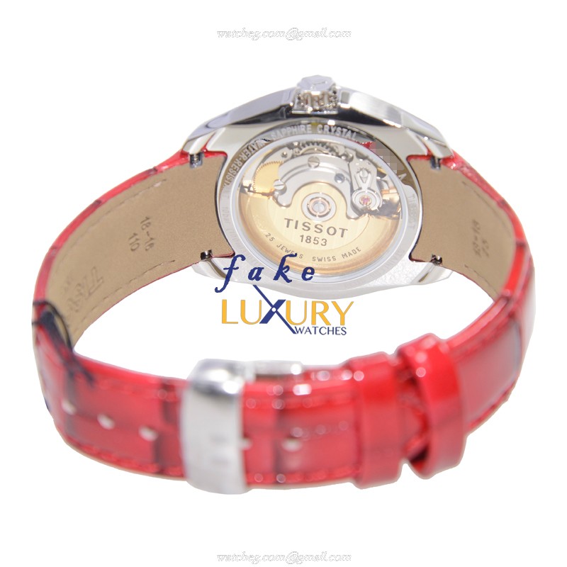 Tissot T035.207.16.011.01 Replica Watch - T-TREND Automatic - Silver Dial - Steel Case - Red - Image 4