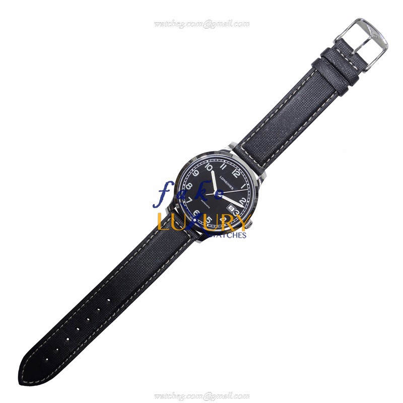 Longines L2.788.4.53.0 Heritage Replica Watch Automatic Black Dial Stainless Steel Case Black - Image 2