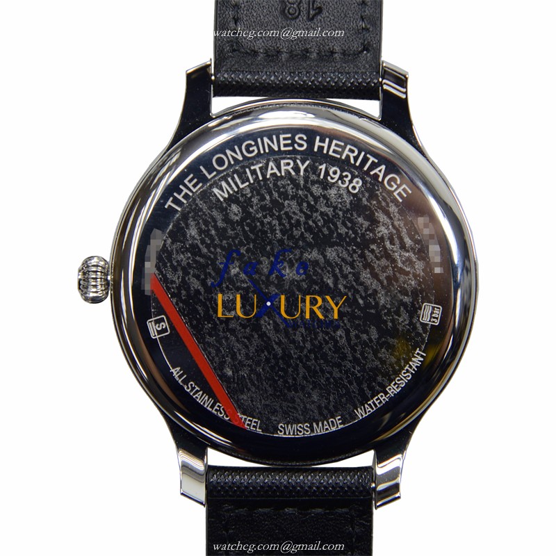 Longines L2.788.4.53.0 Heritage Replica Watch Automatic Black Dial Stainless Steel Case Black - Image 3