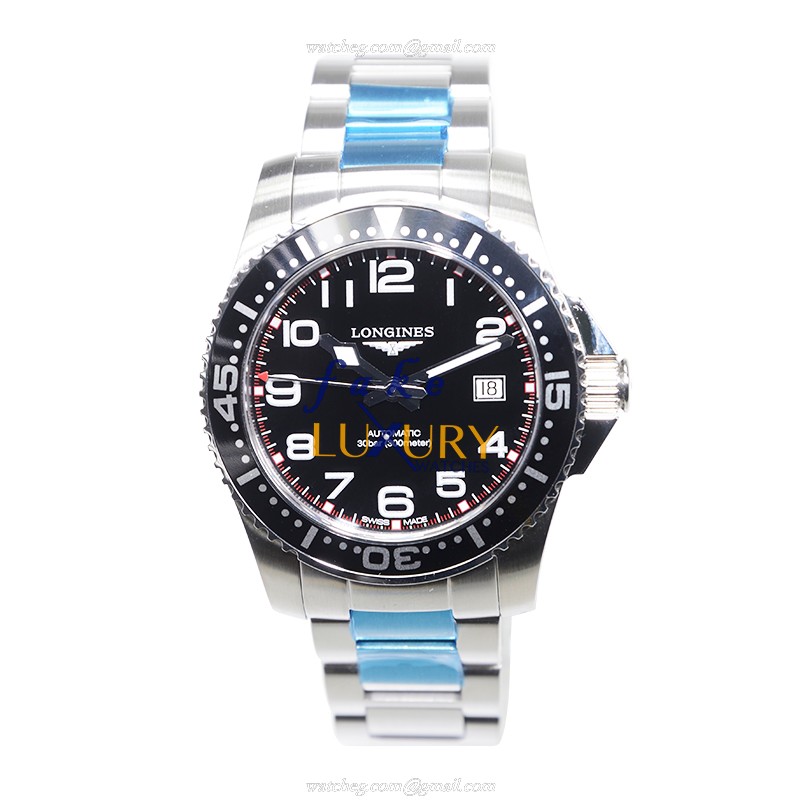 Longines L3.695.4.53.6 Replica Watch, Black Dial, Steel Case, Automatic Movement - Image 2