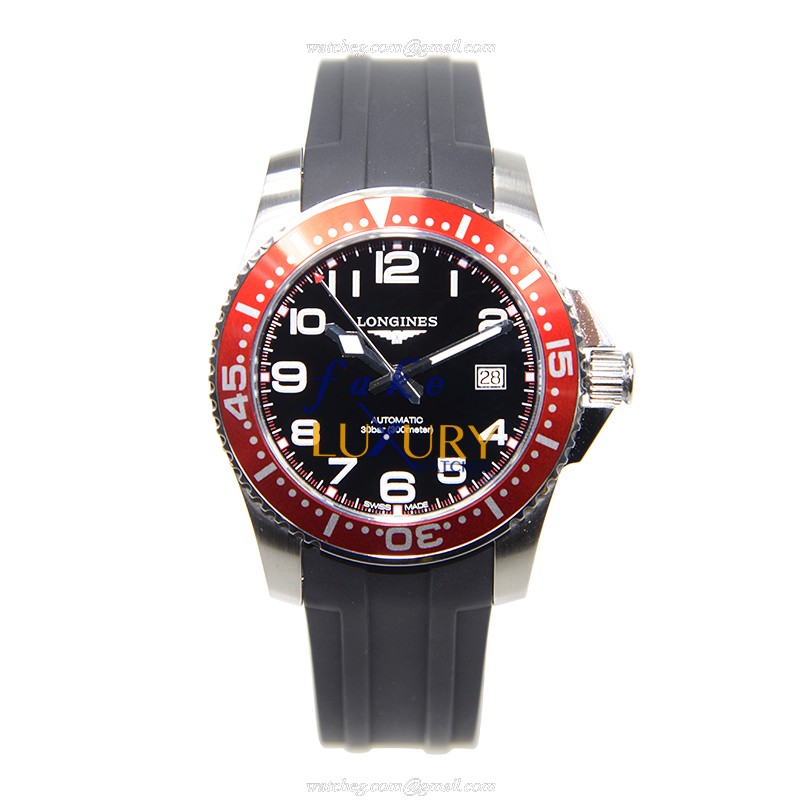 L3.695.4.59.2 - Longines Conquest Replica Watch - Automatic - Black Dial - Rubber Strap - Image 2