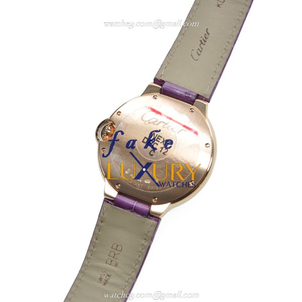 Cartier WE900551 BALLON BLEU AUTO 18kt Rose Gold Diamond Case Replica Watch - Image 2