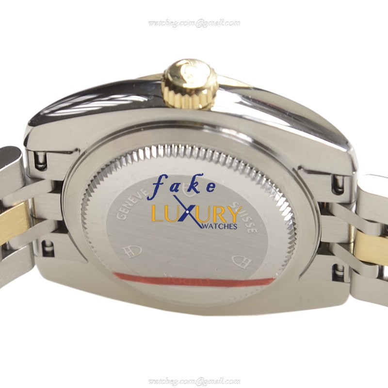Tudor 22013-62543-10DI-CH Automatic 18kt Gold & Steel Case Replica Watch - Gold Dial - Silver Strap - Image 4