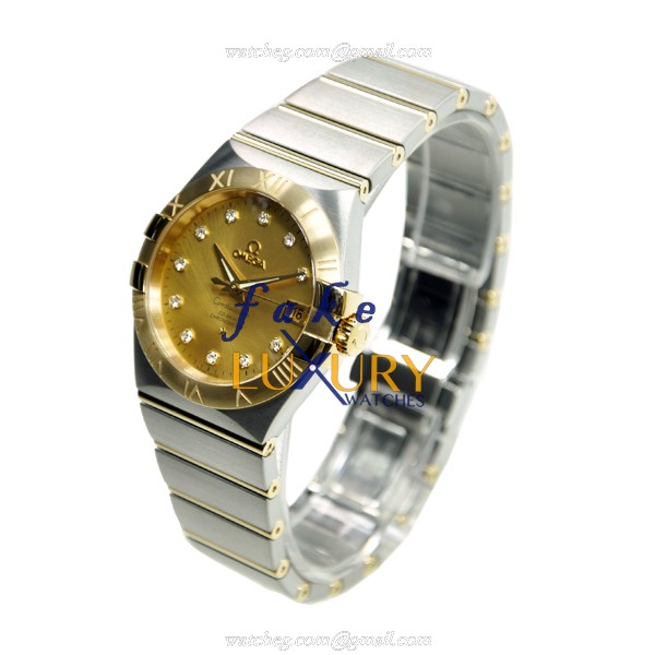 Omega 123.20.35.20.58.001 CONSTELLATION Auto 18kt Gold/Steel Watch | 35mm | Swiss | Sapphire | Gold - Image 3
