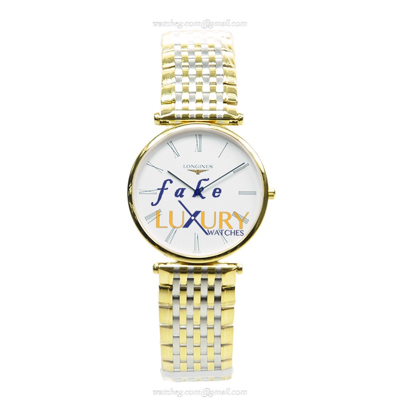 Longines La Grande L4.709.2.11.7 Replica Watch, White Dial, PVD Gold Case, Quartz Movement - Image 2