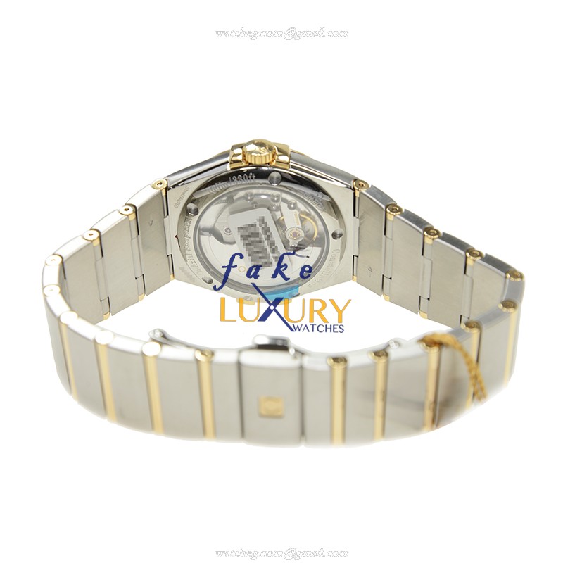 Omega 123.20.35.20.02.002 Automatic 18kt Gold & Steel Replica Watch, Silver Dial, Sapphire Crystal - Image 4