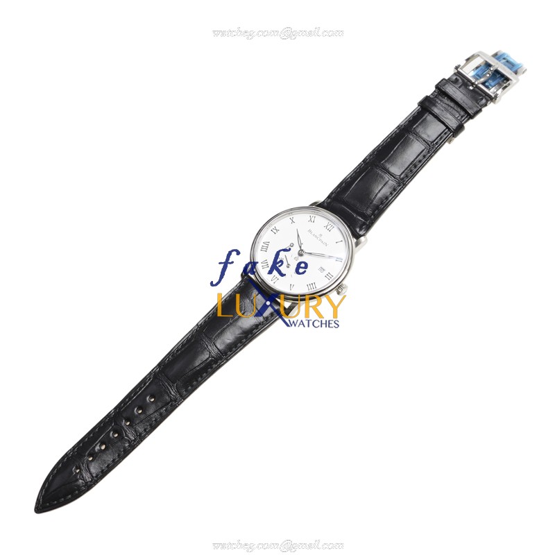 Blancpain 6606-1127-55B VILLERET - Replica Watch - Manual Wind - White Dial - Steel Case - Image 2