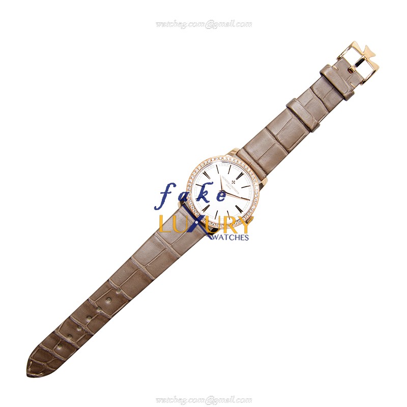 Vacheron Constantin 81590/000R-9847 Traditionnelle Replica Watch, Manual Wind, White Dial, Rose - Image 2