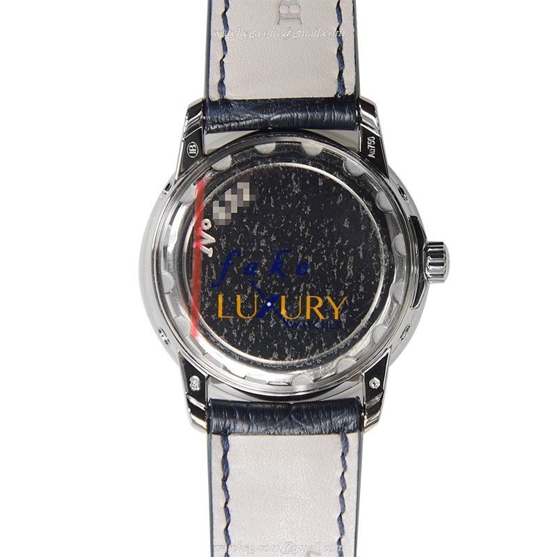 Blancpain Leman 2360-1991A-55A - Replica Watch - Automatic - 18kt White Gold Diamond - Blue - Image 3