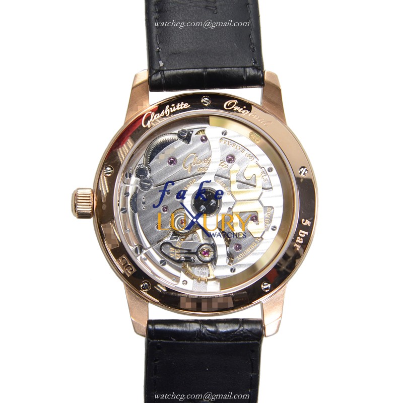 Glashutte Senator Panorama Date 100-04-32-15-04 Replica Watch, 18kt Rose Gold Case, Silver Dial - Image 3