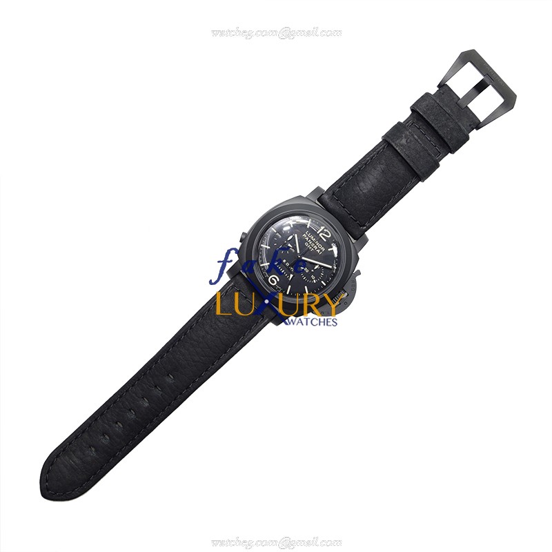 Panerai PAM00317 LUMINOR Manual Wind Ceramic Replica Watch, Automatic, Silver Dial, Steel Case - Image 2