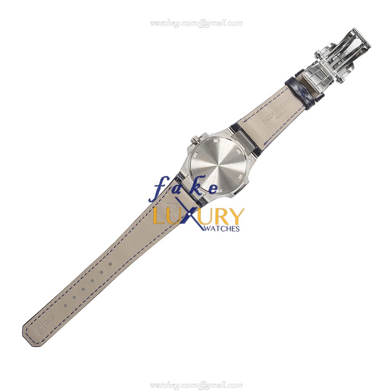 Patek Philippe 7010G-001 Nautilus Replica Watch, Quartz, Silver Dial, 18kt White Gold & Diamond Case - Image 3