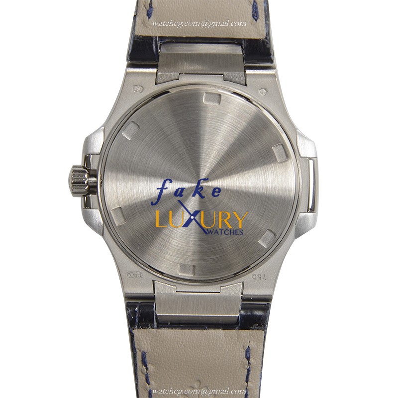 Patek Philippe 7010G-001 Nautilus Replica Watch, Quartz, Silver Dial, 18kt White Gold & Diamond Case - Image 4