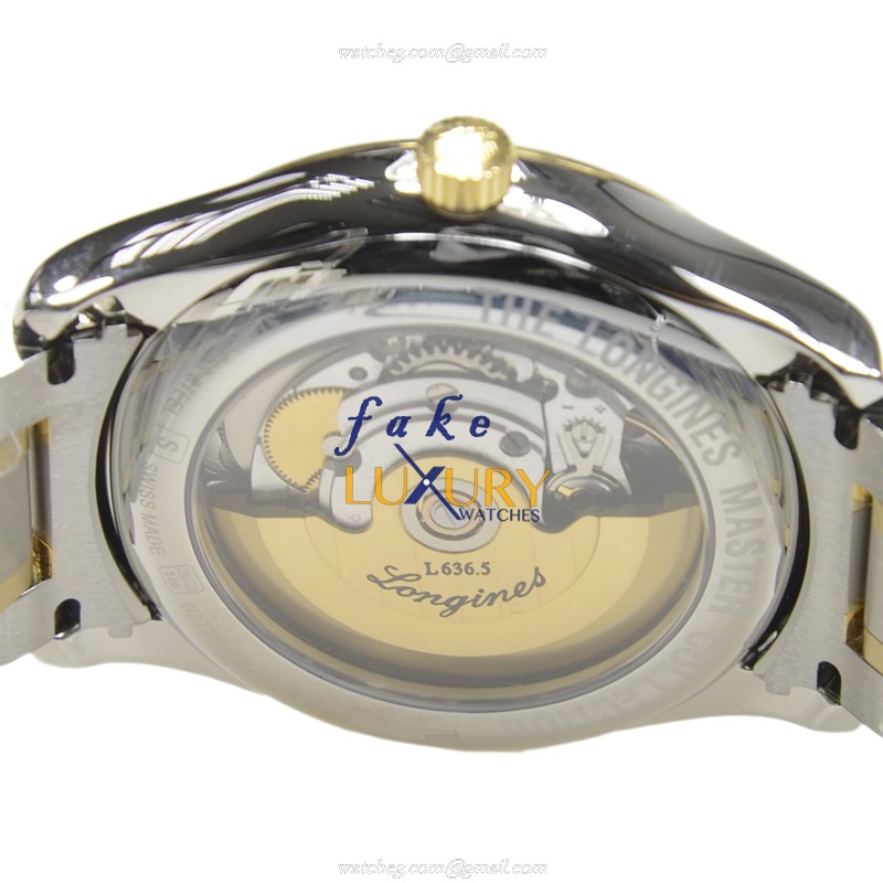 Longines L2.755.5.78.7 Master Replica Watch With Automatic Movement, 18kt Gold & Steel Case, White - Image 4