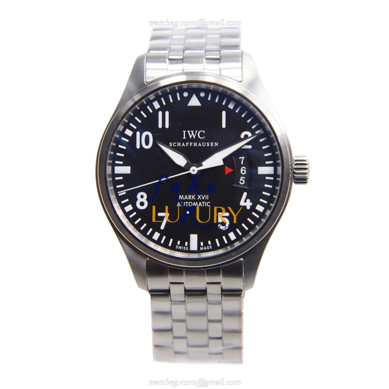 IWC IW326504 Replica Watch, Automatic Movement, Black Dial, Steel Bracelet - Image 2