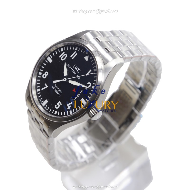 IWC IW326504 Replica Watch, Automatic Movement, Black Dial, Steel Bracelet - Image 3