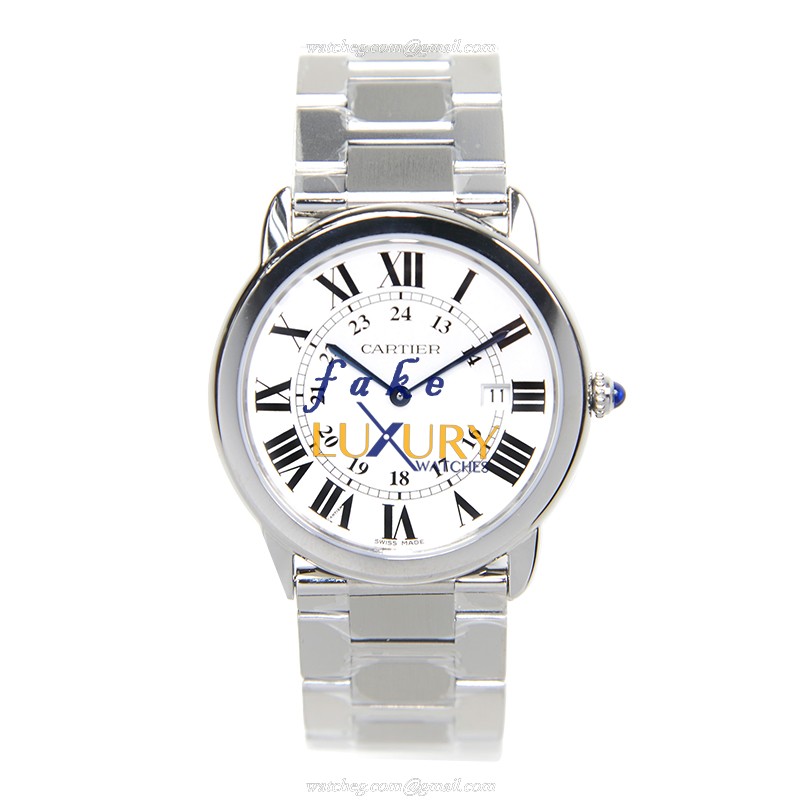 Cartier Ronde Solo W6701005 - Quartz - White Dial - Stainless Steel - Replica Watch - Image 2