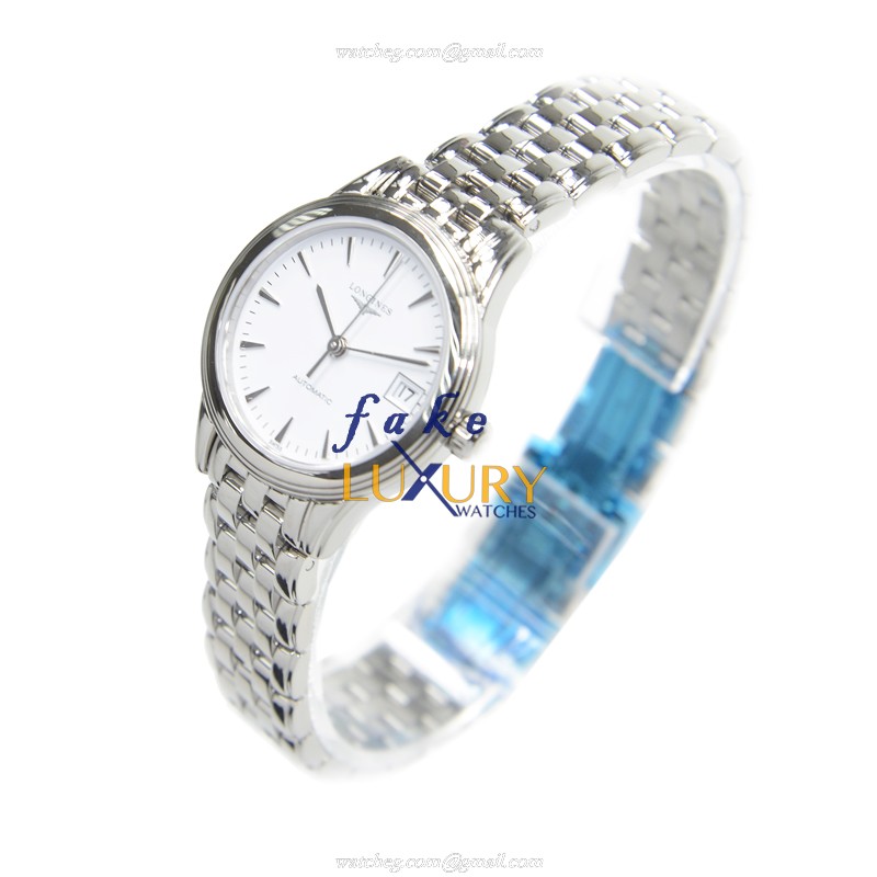 Longines Flagship L4.274.4.12.6 Automatic White Dial Stainless Steel Silver Strap Sapphire Crystal - Image 3