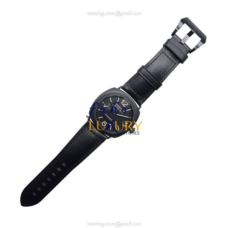 Panerai PAM00292 RADIOMIR Manual Wind Stainless Steel Replica Watch, Black Dial, Ceramic Bezel, 45mm - Image 2