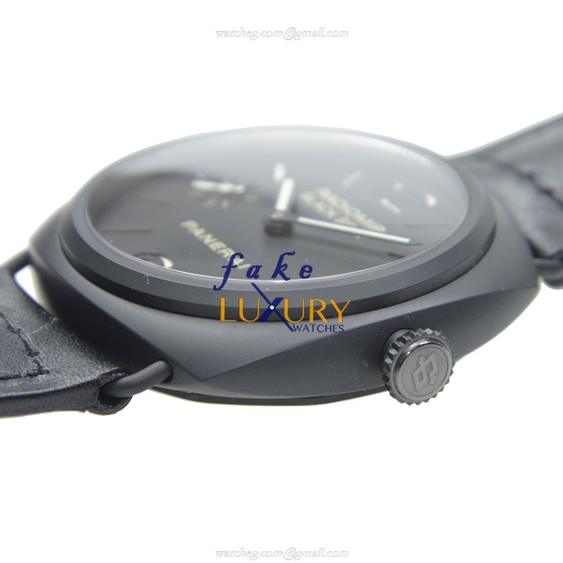 Panerai PAM00292 RADIOMIR Manual Wind Stainless Steel Replica Watch, Black Dial, Ceramic Bezel, 45mm - Image 4
